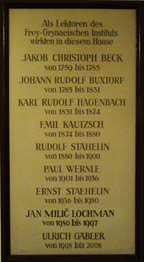 Bild von Lektorentafel